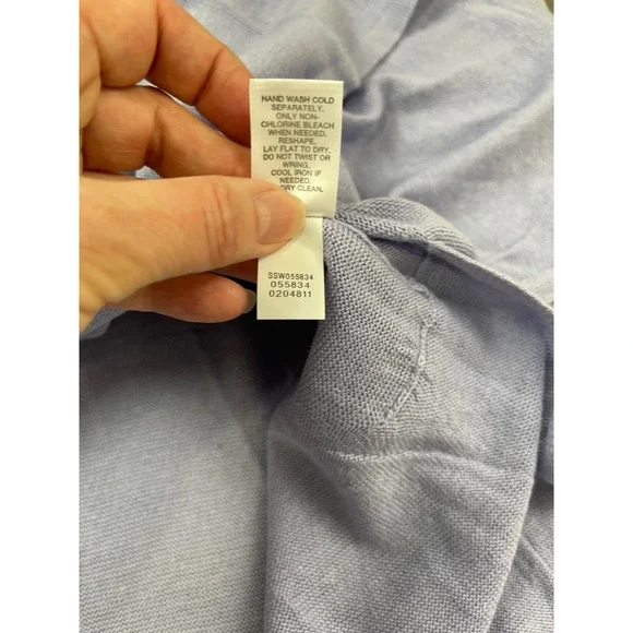 Pure Jill J.Jill Crocus Purple Linen Blend V-Neck Sweater Top 3X New 055834 - Picture 6 of 11